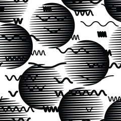 Seamless pattern with speed lines, halftone dots , circles . minimalistic poster with striped Design elements .Repeating Vector stripes .Geometric shape. Dynamic geometrical Endless overlay texture.