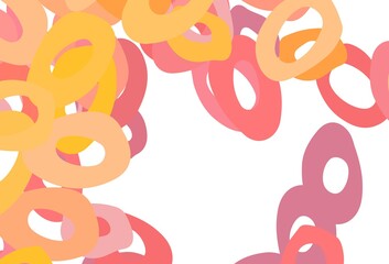 Light Yellow, Orange vector cover with spots.