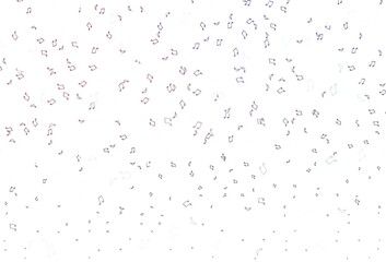 Light Pink vector template with musical symbols.