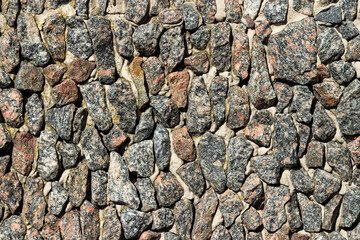 crushed stone texture in concrete
