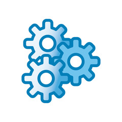 gears line and gradient style icon vector design