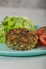 Vegan burgers light background. selective focus