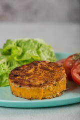 Vegan burgers light background. selective focus