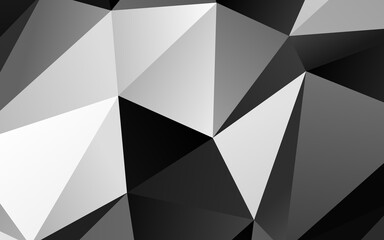 Dark Silver, Gray vector low poly texture. Shining illustration, which consist of triangles. Template for a cell phone background.