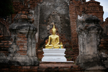 buddha statue in ayutthaya thailand