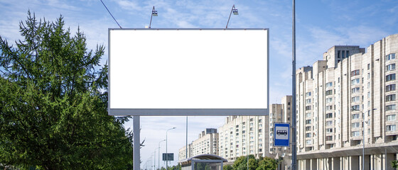 Billboard Mockup Panorama in City