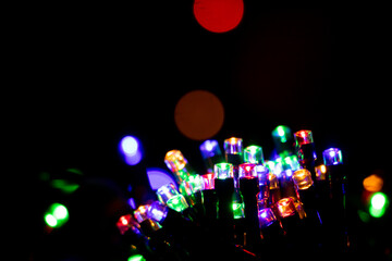 Fototapeta na wymiar christmas lights in the night