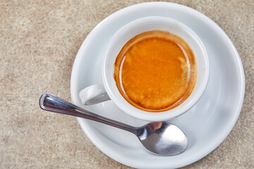 cup of coffee on the table