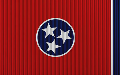Fahne von Tennessee auf Wellblech