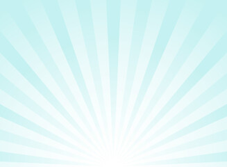 Sunlight rays background. powder blue color burst background. Vector sky illustration.