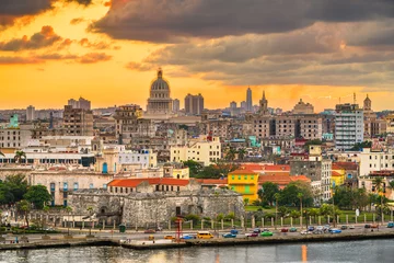 Kissenbezug Skyline von Havanna, Kuba © SeanPavonePhoto