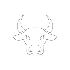 Bull market stock market icon vector illustration outline