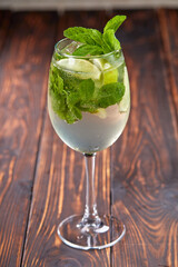 cocktail on the wooden background