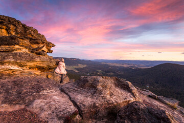 Watching gloriious sunsets in the mountains of Australia