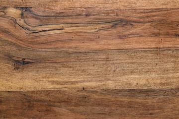 Naklejka na ściany i meble Photo of dark brown wooden background. Natural wood texture.