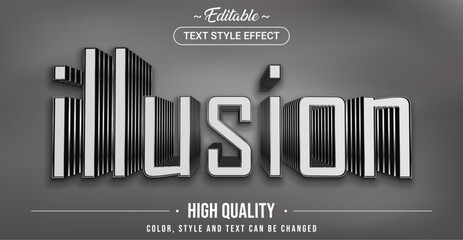 Editable text style effect - illusion theme style.