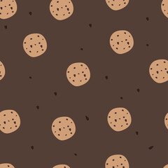 Seamless pattern sweets and dessert in pastel background color. for textile, fabric print, gift wrapping paper.