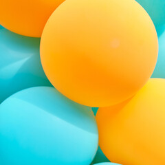 Festive balls of different colors as a background.