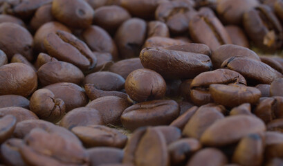 Macro shot of coffee beans