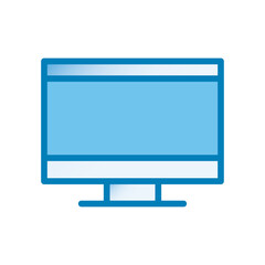 computer line and gradient style icon vector design