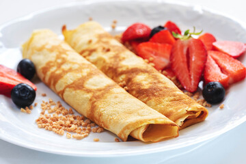 Crepes and Strawberries