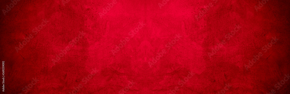 Poster Old wall texture cement black red  background abstract dark color design are light with white gradient background.