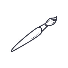 paint brush line style icon vector design