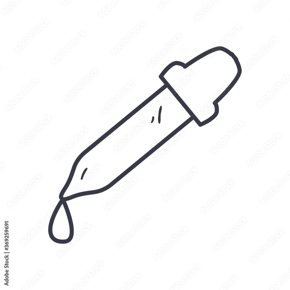 Poster dropper line style icon vector design