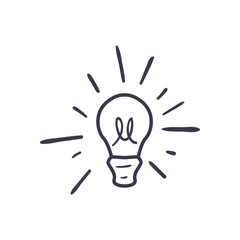 light bulb line style icon vector design