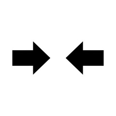Arrows pointing at each other. Compress icon