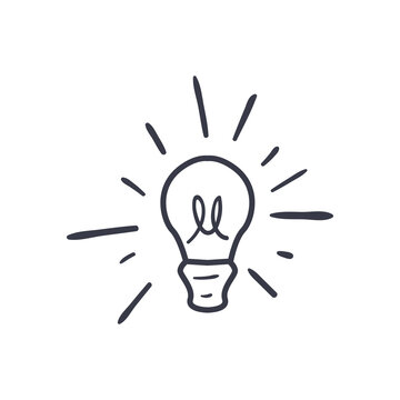 light bulb line style icon vector design