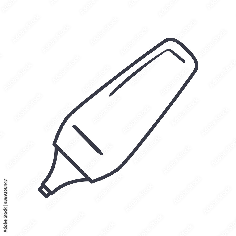 Poster marker line style icon vector design
