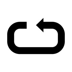 Reload arrow vector icon. Repeat icon. Do something again. Restar icon