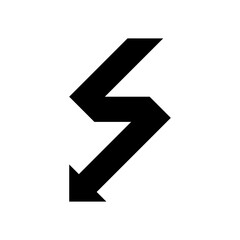Lightning arrow downward icon