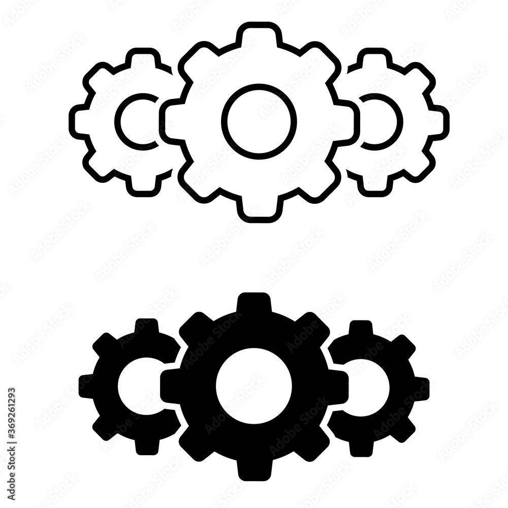 Poster software integration icon vector set, test automation illustration sign collection.