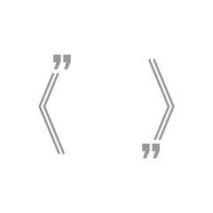 Quotation blank template in quotes isolated on White. Creative banner illustration with blank quotation frame with quotes. Minimalistic modern empty template typography design for wisdom or motivation