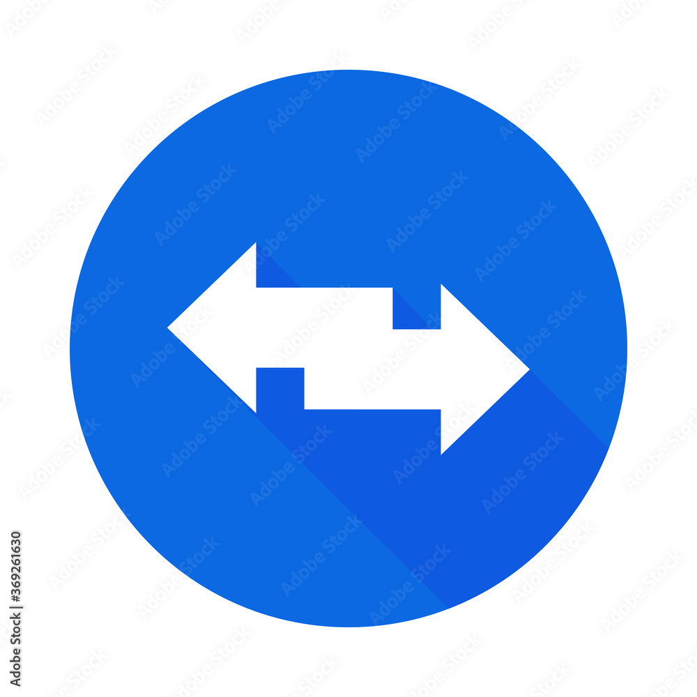 Poster left and right arrows vector icon. exchange icon. switch arrows. transfer symbol