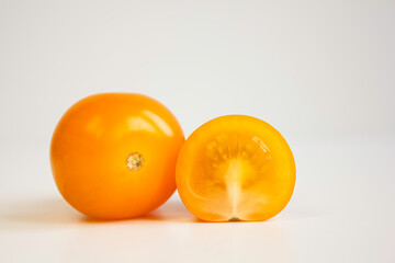 Yellow juicy cherry tomatoes