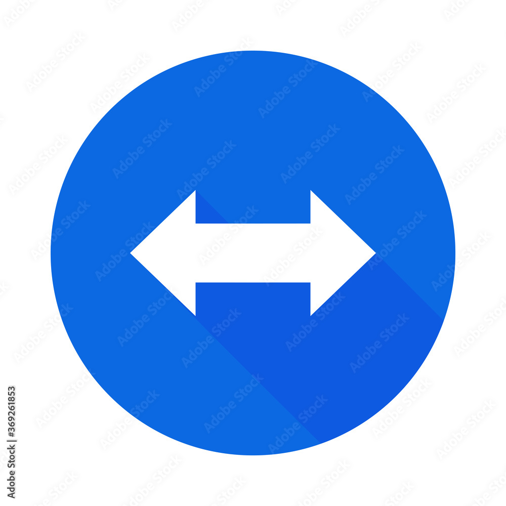 Poster 2 side arrow icon vector. double arrow icon