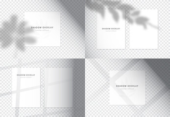 Vector set of transparent shadow overlay effects