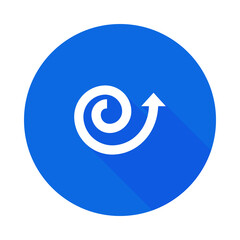 Coil Arrow icon. Corkscrew, rotate, spiral, watchkit icon