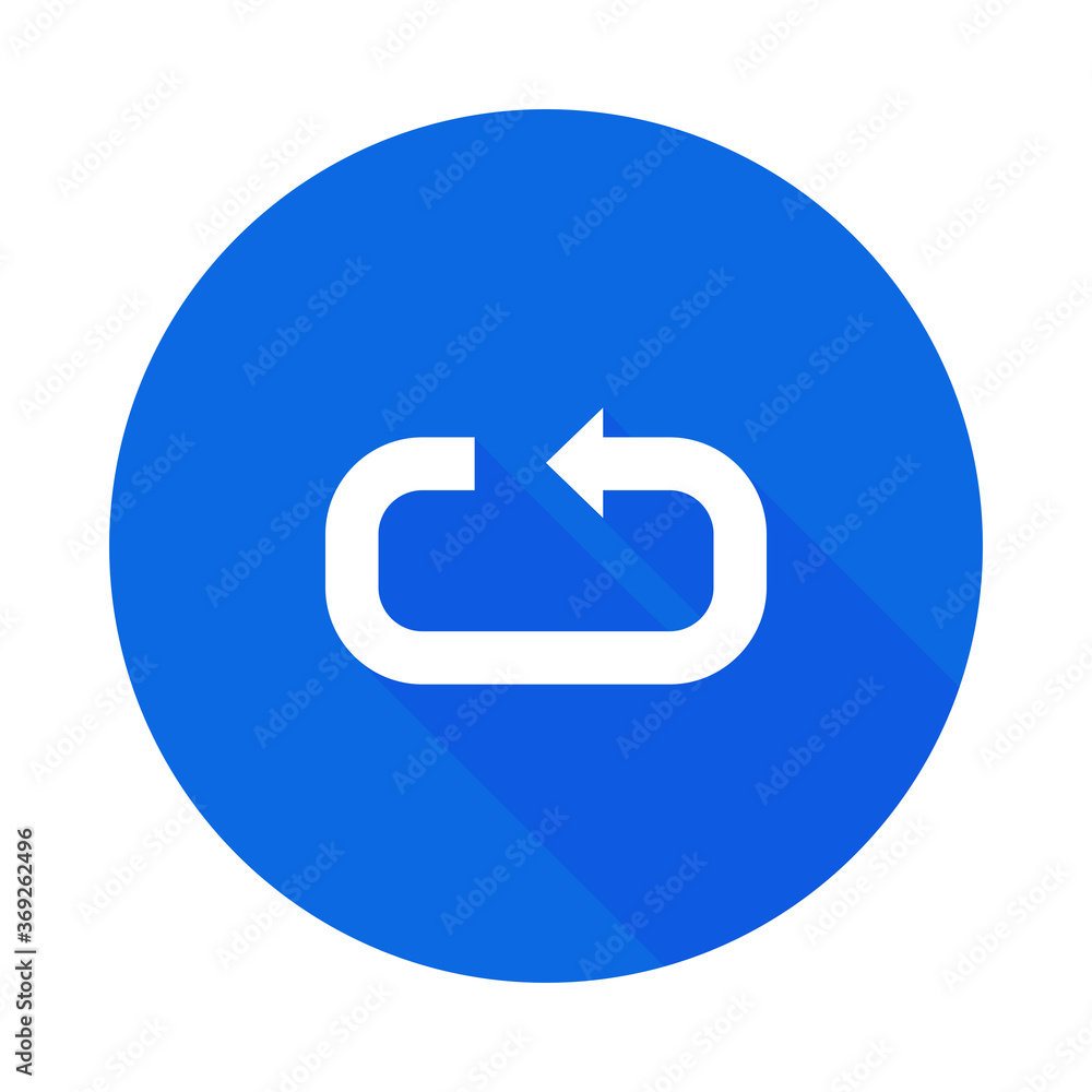 Poster reload arrow vector icon. repeat icon. do something again. restar icon