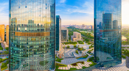 Urban Environment of Qiandeng Lake Park, Foshan City, Guangdong Province, China