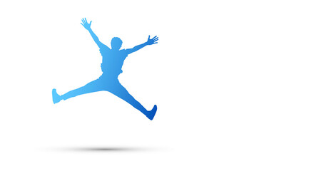 sagoma, salto, silhouette, felicità, gioia