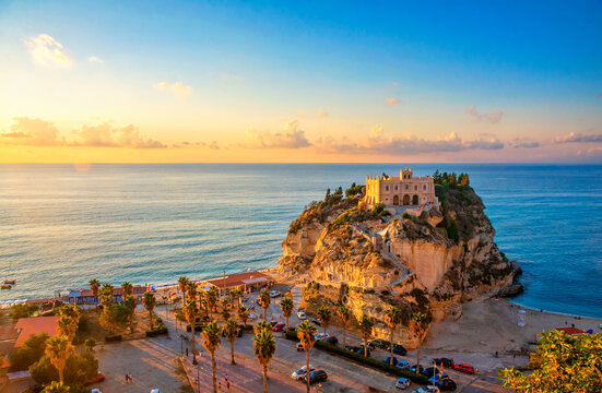 The church of Santa Maria dell Isola is one of Tropea&rsquo;s symbol, Tropea, Calabria, Italy.