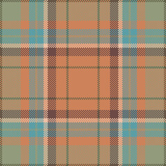 Pixel background vector design. Modern seamless pattern plaid. Square texture fabric. Tartan scottish textile. Beauty color madras ornament.