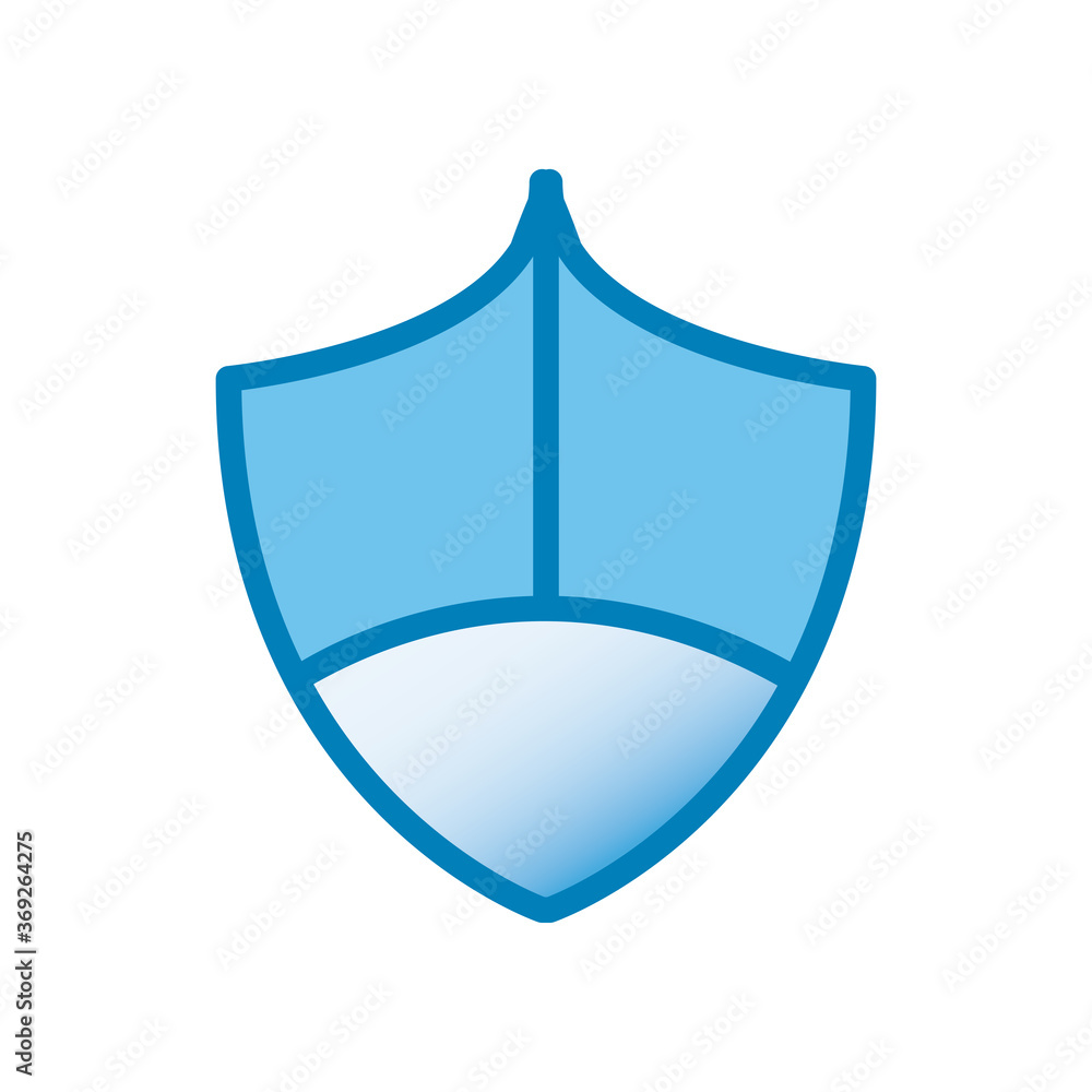 Aufkleber shield line and gradient style icon vector design