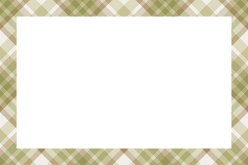 Vintage frame vector. Scottish border pattern retro style. Tartan plaid ornament.