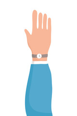 hand human up isolated icon