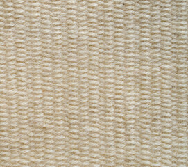 New woven ecru woolen rug close